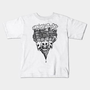 Earthquake Skull On Earth Kids T-Shirt